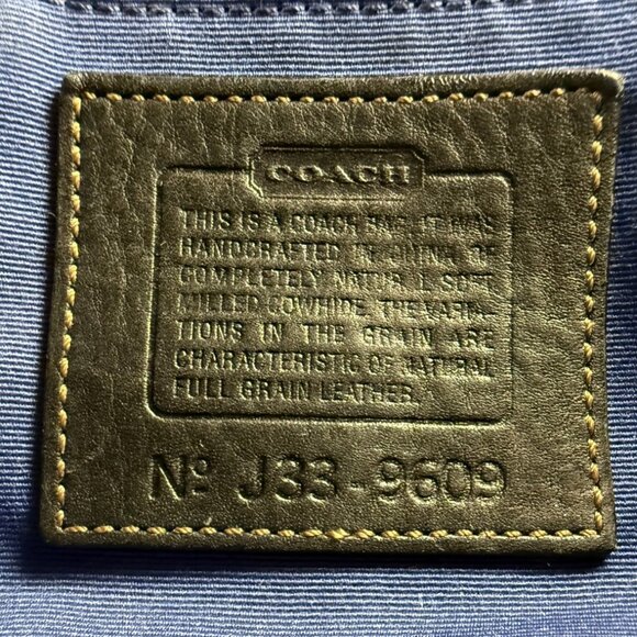 Vintage Coach Leather Field Bag, 9609, Blue Interior, Crossbody Strap, EUC - Picture 12 of 15